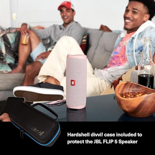 Image of JBL Flip 5 (White) + Bundle with divvi! Protective Hardshell Case