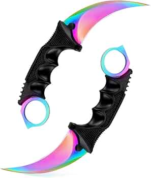 Karambit Knife, Stainless Steel Fixed Blade Knife with Sheath and Cord Knife CS-GO for Hunting Camping and Field Survival