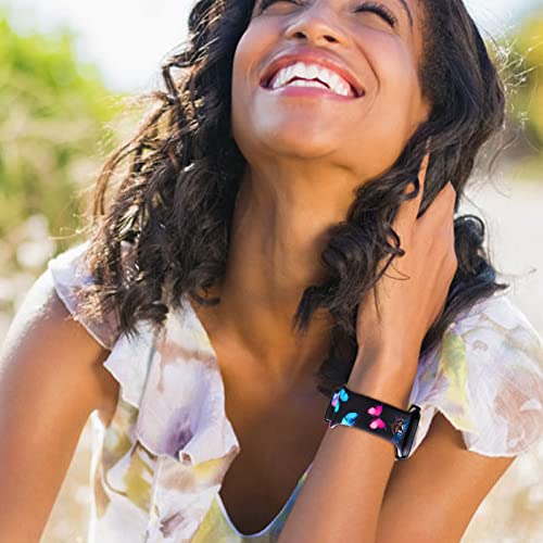 Brigtlaiff Iwatch Bands Compatible With Apple Watch Ultra Band 38Mm 40Mm 41Mm For Women Men Girls, Soft Silicone Sport Strap Replacement Wristband For Iwatch 8/7/6/5/4/3/2/1/Se, Butterfly #TOP6