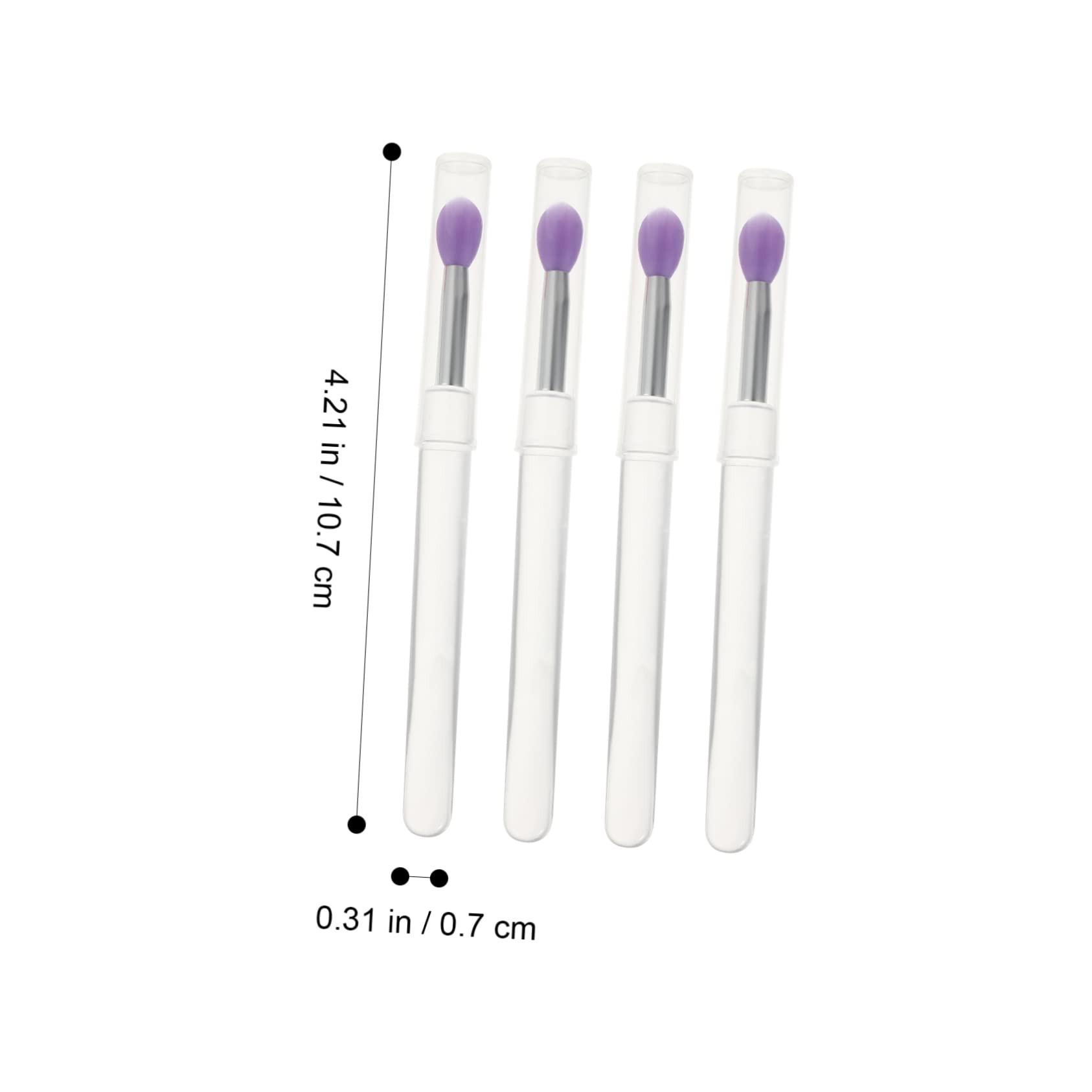 Beavorty 40pièces Pinceaux Applicateurs Pour Fards à Paupières Et Lèvres Brosse Avec Couvercle Transparent Pratique Et Léger Pour Application Précise
