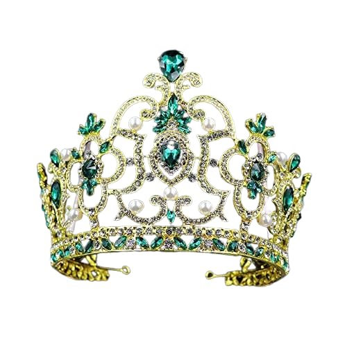 Tiara de boda para novia, princesa, diadema de novia, corona de novia, diamantes de imitación de cristal, decoración de joyería para el cabello para princesa, reina, niña, novia, cumpleaños,