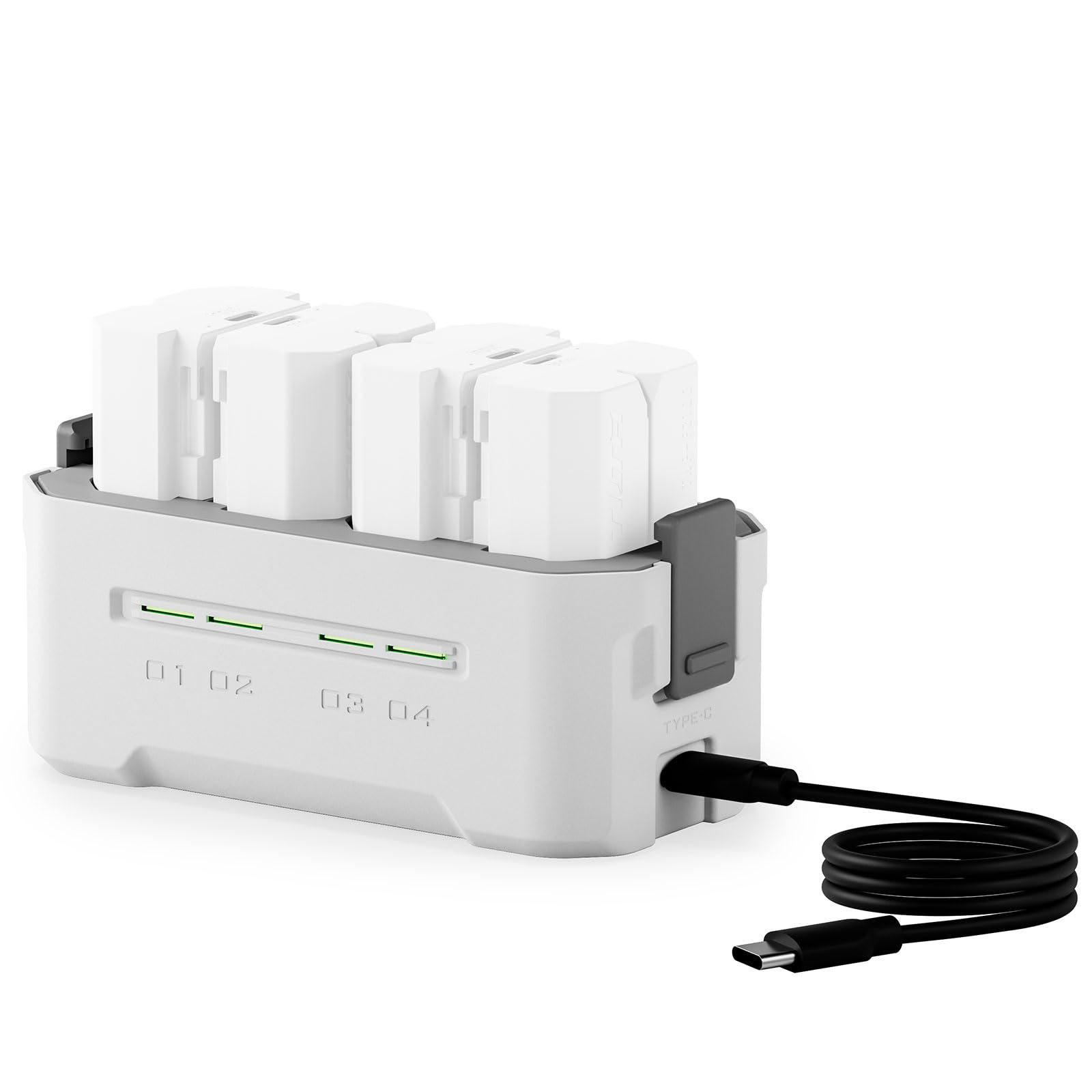 TILTA NP-FZ100 Ensemble de remplacement de batterie et de chargeur, avec 2 batteries de 2400 mAh et chargeur rapide USB-C PD 45 W à quatre canaux, compatible avec Sony ZV-E1, A6600, A1 II, A9, A7RIII