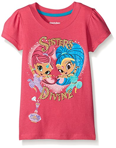 Shimmer and Shine Little Girls' Toddler Short Sleeve T-Shirt, Pink, 2T