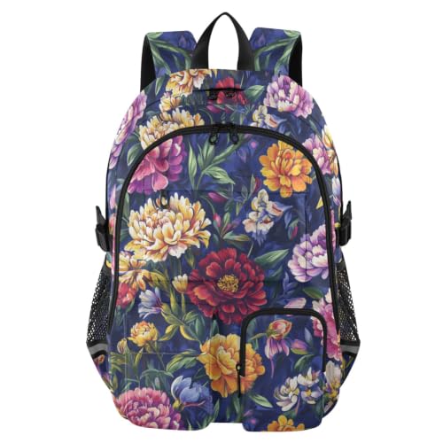 Mochila de viaje floral para llevar tu laptop al trabajo y escuela