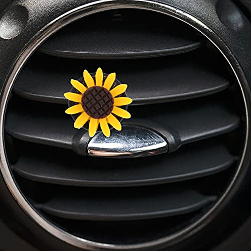 VICASKY 6Pcs Girassol Acessórios Do Carro Definir Decorações Interiores Do Veículo Cinto de Seguranç