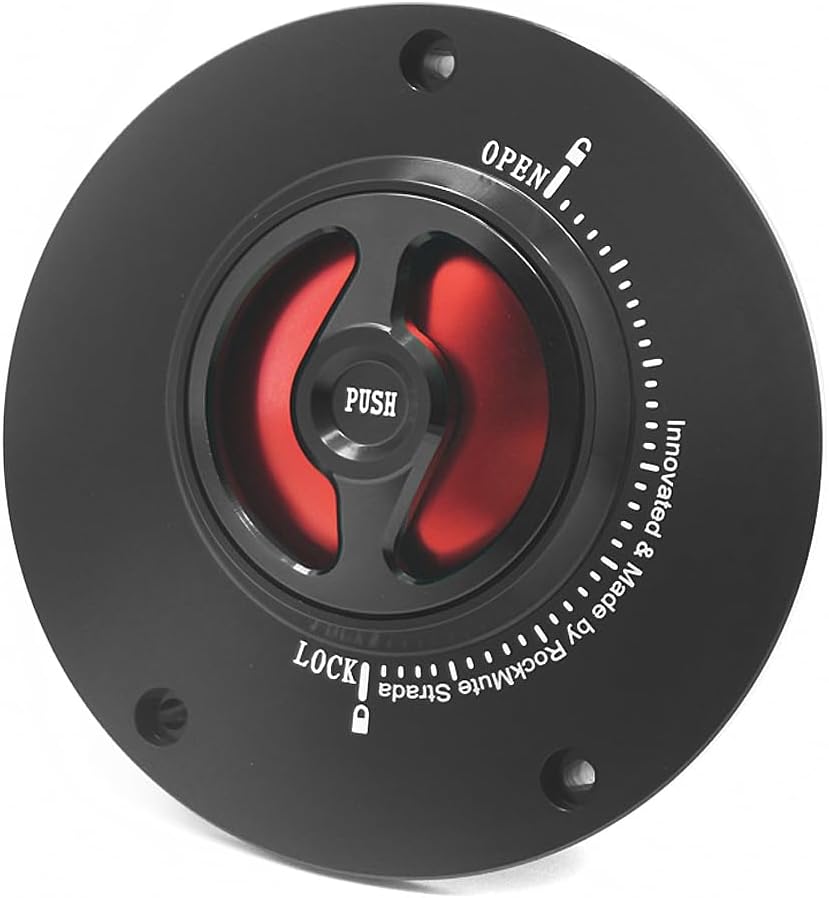 For Vulcan S 650 15-24 NINJA ZX14R 18-24 Concours14 18-24 Fuel Cap Gas Tank Cap Oil Gasoline Tank Cover Keyless Quick Released Fast Open Refuel Racing Filler Plug (Red)