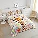 Feelyou Cute Giraffe Comforter Set Twin Size Kids Colorful Bubble Bedding Set Cartoon Style Comforter for Women Men Kawaii Animal Quilt Set 2Pcs