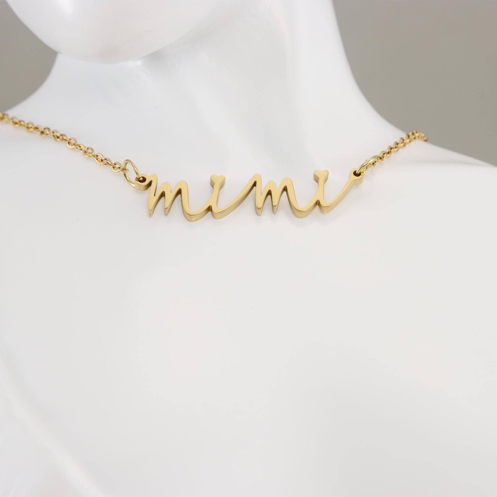 Kivosliviz Mimi Gifts for Grandma Jewelry from Grandson Women Mothers Day Ideas Gold Necklace for Mimi