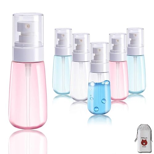 6 botellas de pulverización pequeñas de 34fl oz 34 onzas botella de pulverización de tamaño de viaje botella de spray fina para el cabello para