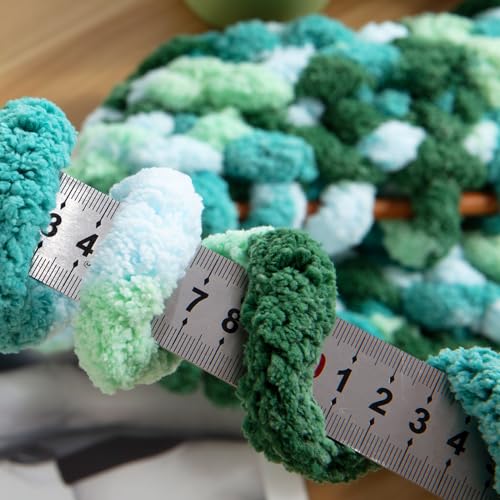 Image of MABOZOO Tie Dye Chunky Yarn for Crocheting & Knitting, 8 Pack - Soft Plush White Fluffy Jumbo Chenille Yarn,Giant Thick Fuzzy Bulky(29 yds, 8 oz Each Skein)