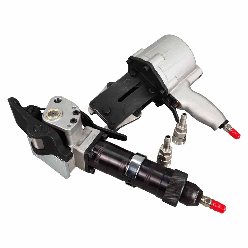 HQHAOTWU Pneumatic Steel Strapping Tools Metal Banding Machine Pneumatic Strapping Tool Set Portable Pneumatic Packaging Machine
