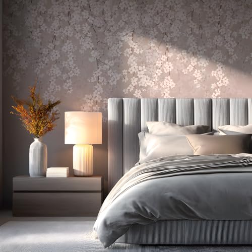ASJ Cherry Blossom Peel and Stick Wallpaper Mural, Japanese Sakura Pink by ASJ - Used condition - Image 3