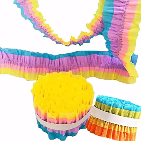 Crepe Paper Roll, 3 Pieces Repe Paper Party, Color Crepe Paper Roll, Multicolor Crepe Paper Streamers, Color Can Be Reused Tissue Paper Streamers for Birthday, Wedding, Holiday And Banquet Decoration Cover