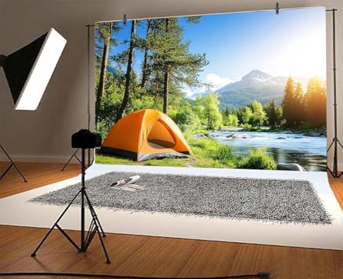 Fondo para camping 10x8 pies Bosque Verde miniatura 1