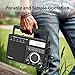 TOMASHI Portable Shortwave MW FM Radio with Bluetooth, ATS Tuning, Clock & Alarm, Recording, MP3/WMA Playback via USB/SD Card, Battery Operated Radio with LCD Display