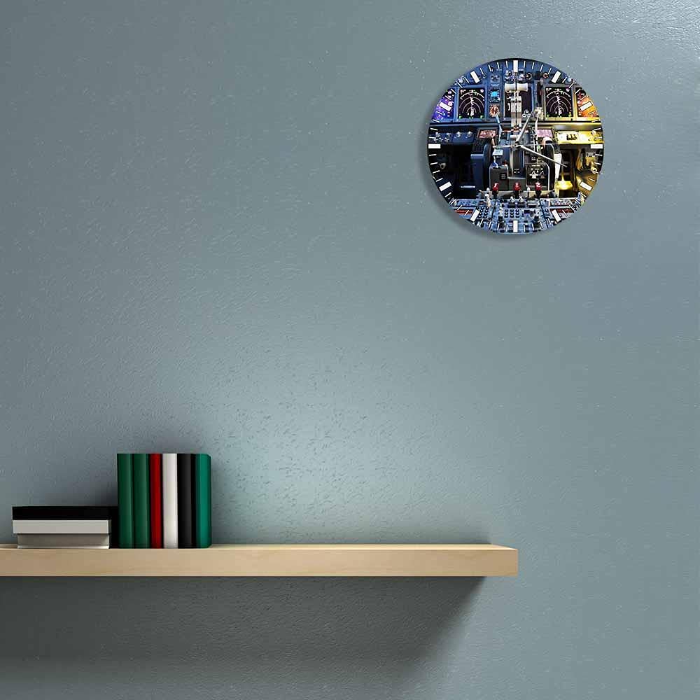 Vliegtuig Patroon Stille Quartz Wandklokken Niet-tikken