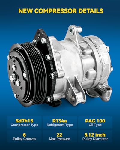 Image of PHILTOP 4335 Air Conditioner AC Compressor with Clutch for Jeep Liberty 2002-2005 3.7L