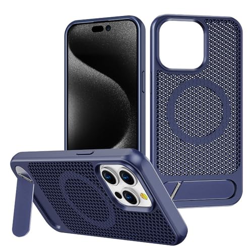 Étui magnétique iPhone 13 coque rigide anti-surchauffe avec support