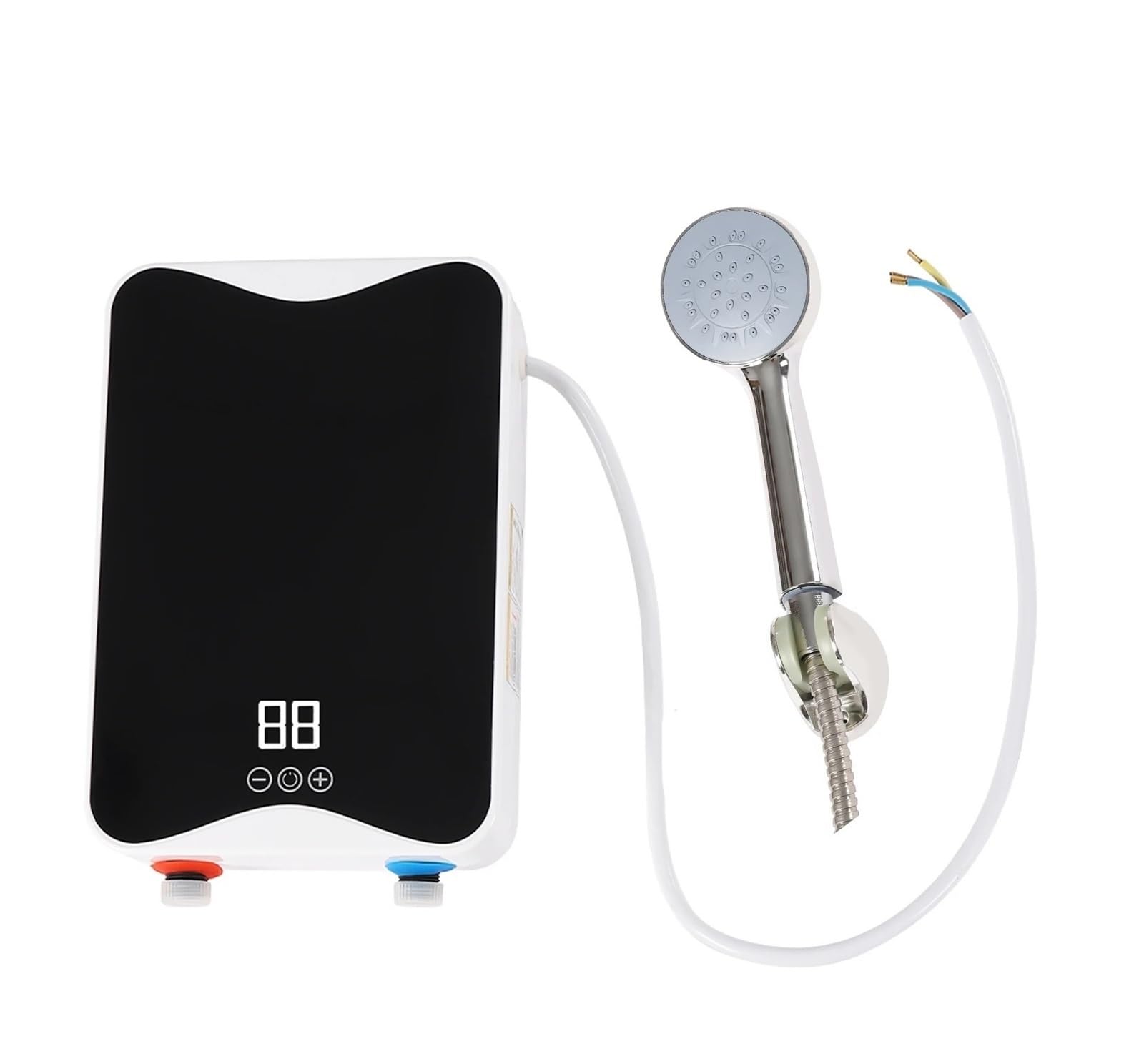 Hot Water Heater 5500W Instant Tankless Thermostat Induction Heater with LED Display Screen Smart Touch Electric Heaters Shower Compact and Durable