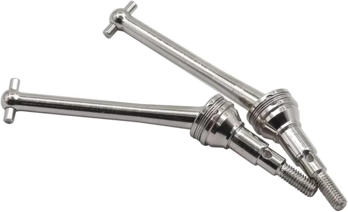 RC Accessories Compatible With MJX For Hyper Go 16207 16208 16209 16210 H16 14209 14210 RC Car Upgrade Parts Accessories 2pcs Metal Drive Shaft CVD(Silver)