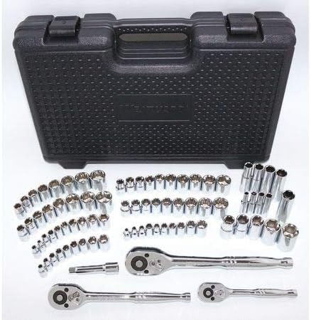 Amazon Com 1 4 3 8 1 2 Drive Socket Wrench Set Sae Metric Pcs Tools Home Improvement