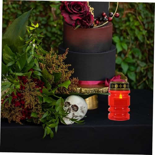 Velas de oración LED rojas sin llama seguras y portátiles de plástico Toddmomy 6