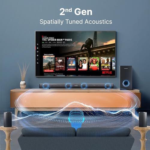 Image of CrossBeats Blaze B900 5.1 Home Theatre 400W Soundbar for TV with subwoofer and Satellite Speakers | Remote Control | Bluetooth Speaker with Bass | HDMI ARC,USB,Optical & Aux | Music System for Home