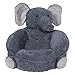 Trend Lab Elephant Toddler Chair - Plush Pillow Kids Chair, Comfy Animal Chair for Toddlers 1-3 Years Old, 21x19x19 Inches - Baby Chair, Soft Toddler Lounge Chair, Kids Bean Bag Chair Alternative