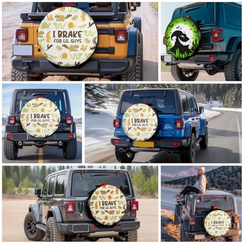 Image of GENANY Wildlife Animal Father's Day PVC Spare Tire Cover for RV Trailer, Waterproof, Size 17 Fits 31-33 Inch