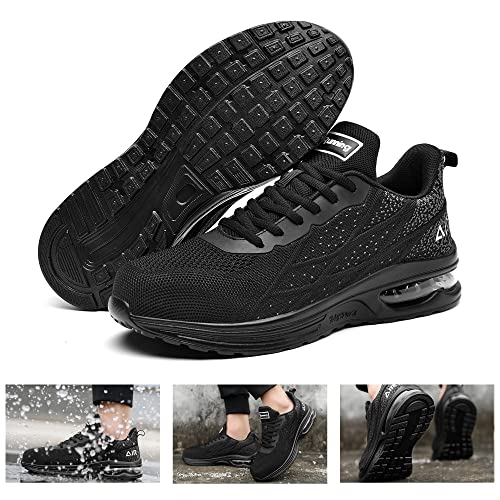 Steel Toe Shoes For Men Work Construction Lightweight Safety Sneakers Slip-Resistant Puncture Proof Shoes For Industrial #TOP4