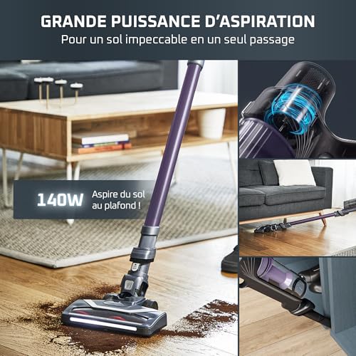 Rowenta X Pert 7.60 Aspirateur Balai sans fil Ultra Léger Puissant Polyvalent Autonomie 45min Efficace tous Types de Sols RH6A31WO - vue 5