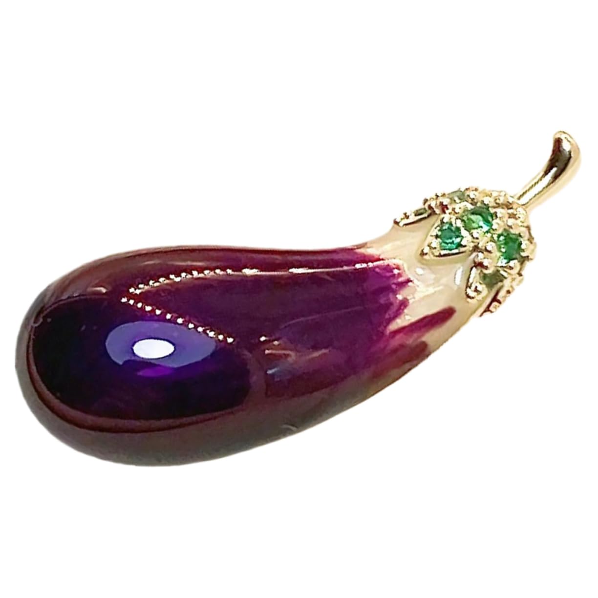 Healvian Broche de Berenjena Mujeres Pin Decorativo Accesorio de Joyería Chaquetas y Suéteres San Valentín y Ocasiones Especiales
