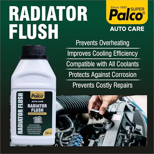 Image of PALCO Radiator Flush & Cleaner 250ml, Cleaning Fluid for Car, Truck & Tractor - Removes Rust, Scale, Lime Deposits & Sludge - Restores Cooling Efficiency - Compatible with All Coolants