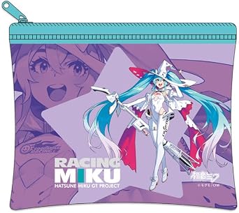 Hobby stock Racing Miku 2024 Key Visual 1 Ver. Mini Clear Flat Pouch