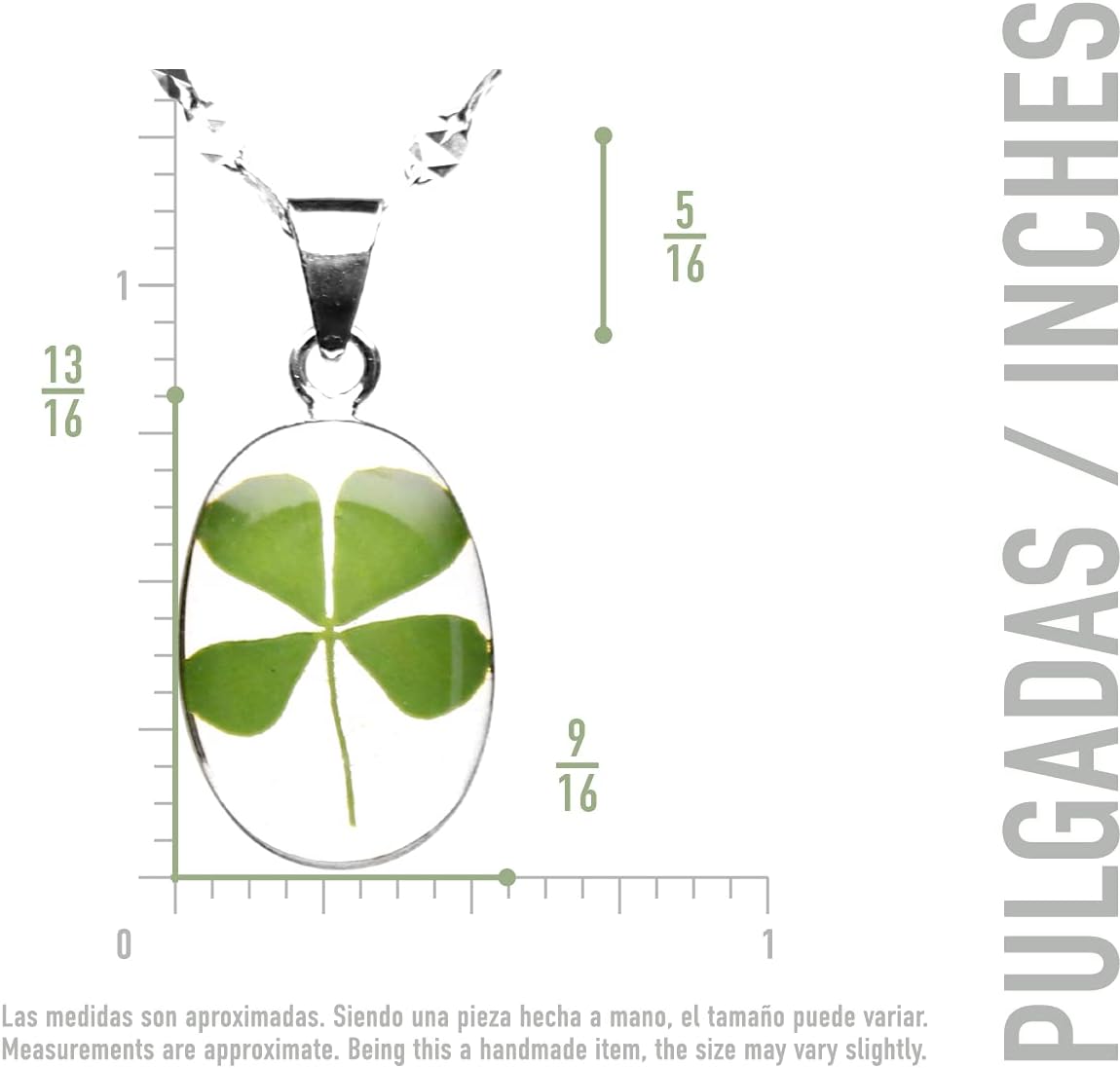 TAMI Pressed Flower Silver Necklace - Image 3