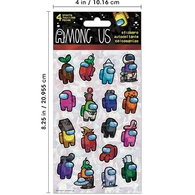 Among Us Standard Sticker - 4 Sheet