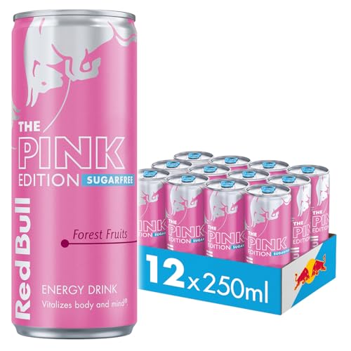 Red Bull Energy Drink Sugar Free Pink Edition Forest Fruits, 250 ml x12