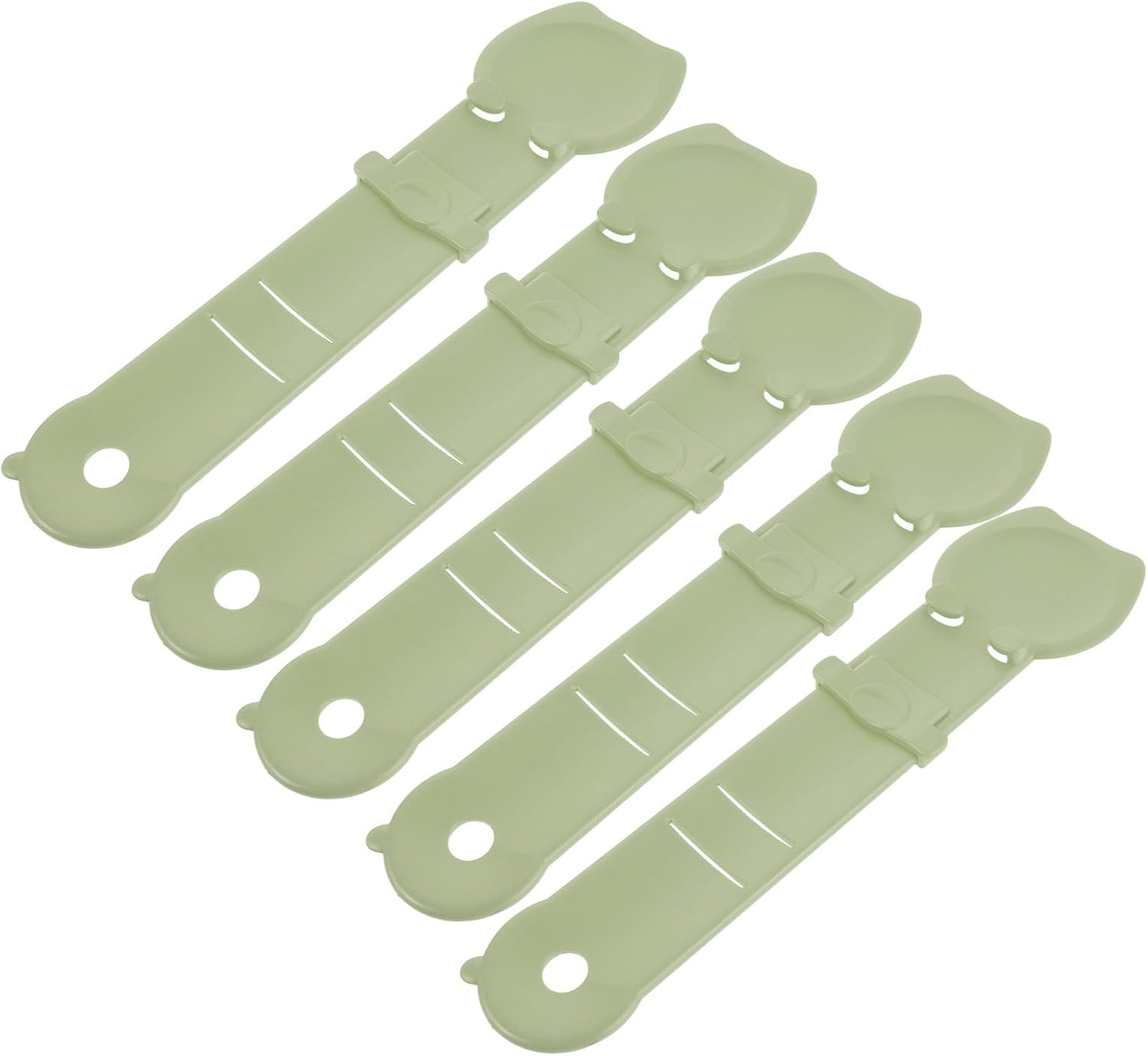Artibetter 5pcs Portable Cat Treat Dispenser Spoon with Innovative Squeeze Design, Light Green Plastic Pet Feeding Utensil for Travel and Home Use, Ergonomic Design for Convenient Wet Food