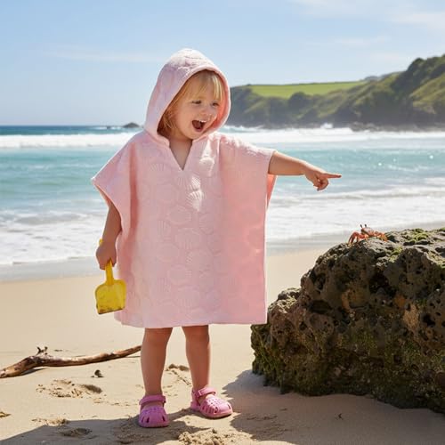 Image of Toddler Little Girl Swim Cover Up Beach Towel kids Bathing Suit Cover Ups Swimsuit Summer Baby Beach Essentials