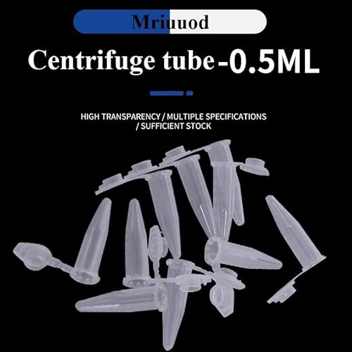 0.5Ml Microcentrifuge Tubes, 15Pcs Clear Graduated Pcr Tubes,With Caps Graduated Without Leakage, Sterilized Plastic 8 * 32Mm Cone Tube #TOP4