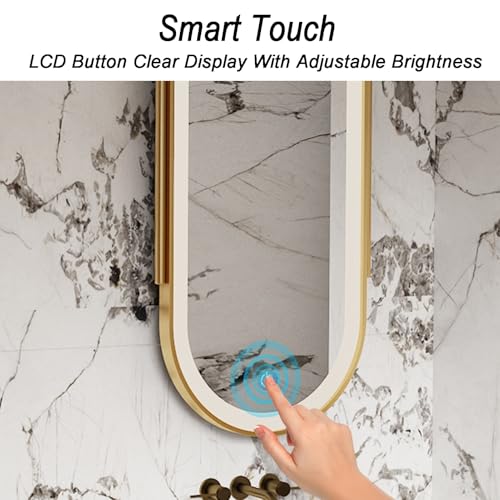 Miroir ovale de plafond avec éclairage LED trois couleurs pour entrée - 8