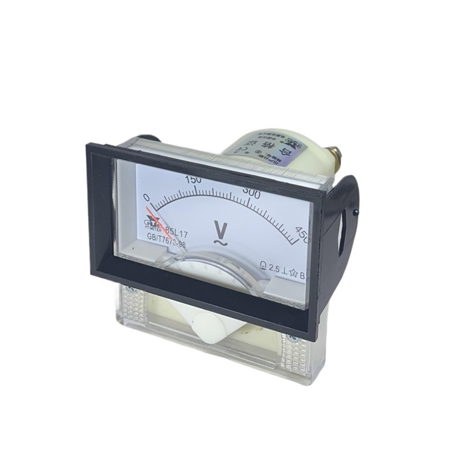 Voltmetro AC 85L17, 5 V, 10 V, 15 V, 20 V, 30 V, 50 V, 100 V, 150 V, 250 V, 300 V, 450 V, 500 V, 600 V, telaio nero, circuito domestico di misurazione (AC 250 V)