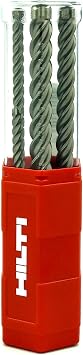 Hilti 6-piece hammer drill bit set, Ultimate TE-CX SDS Plus Drill Bits for drilling through rebar, tough concrete and brick, Drill bits in 5, 6, 8, 10, 12 mm diameter (2151505)