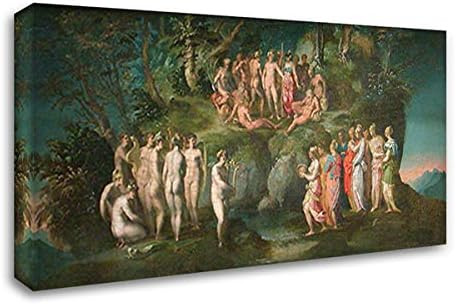 The Challenge of The Pierides 24x16 Gallery Wrapped Stretched Canvas Art by Rosso Fiorentino