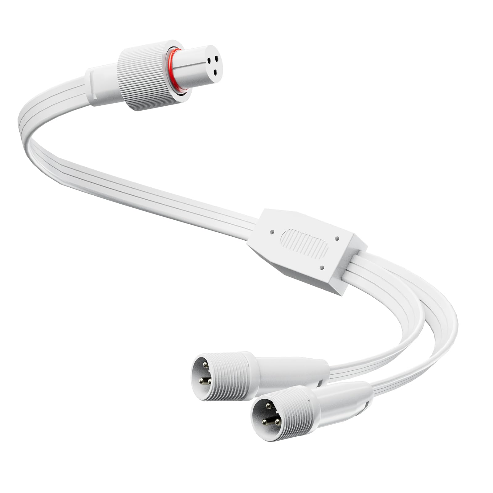 1 conector hembra a 2 machos divisor en Y para luces permanentes para exteriores Govee en forma de Y, cable impermeable IP68 compatible con Govee H706A H706B H706C H806A H806B H806C cable de