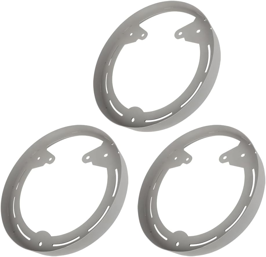 motoparty for Polaris Slingshot Wheel Rings DYI Kit for LED's RAW Aluminum Powdercoated (Gray,3 PCS)