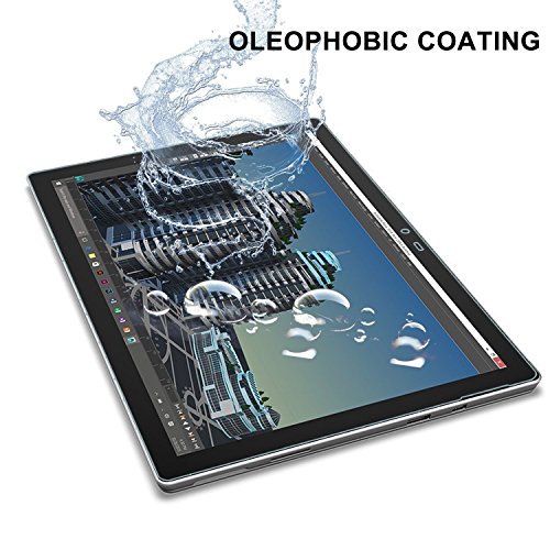 Tantek [1-Pack Screen Protector For Microsoft Surface Pro 4 (12.3 Inch,2015 Version),Tempered Glass Film,Ultra Clear,Anti Scratch,Bubble Free,Case Friendly #TOP5