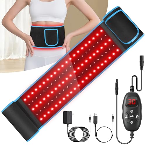KingSom Red Light Belt, Red Light for Body,660nm & 850nm Infrared Light Wrap Belt,Red Light Device with Upgraded 3 in 1 Led Beads,Red Light Belt with Timer