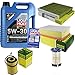 Produktbild QR-PARTS 69383533 Filter Set Inspektionspaket 5 Liter Liqui Moly Motoröl Longtime High Tech 5W-30 MANN-FILTER Innenraumfilter Kraftstofffilter Luftfilter Ölfilter