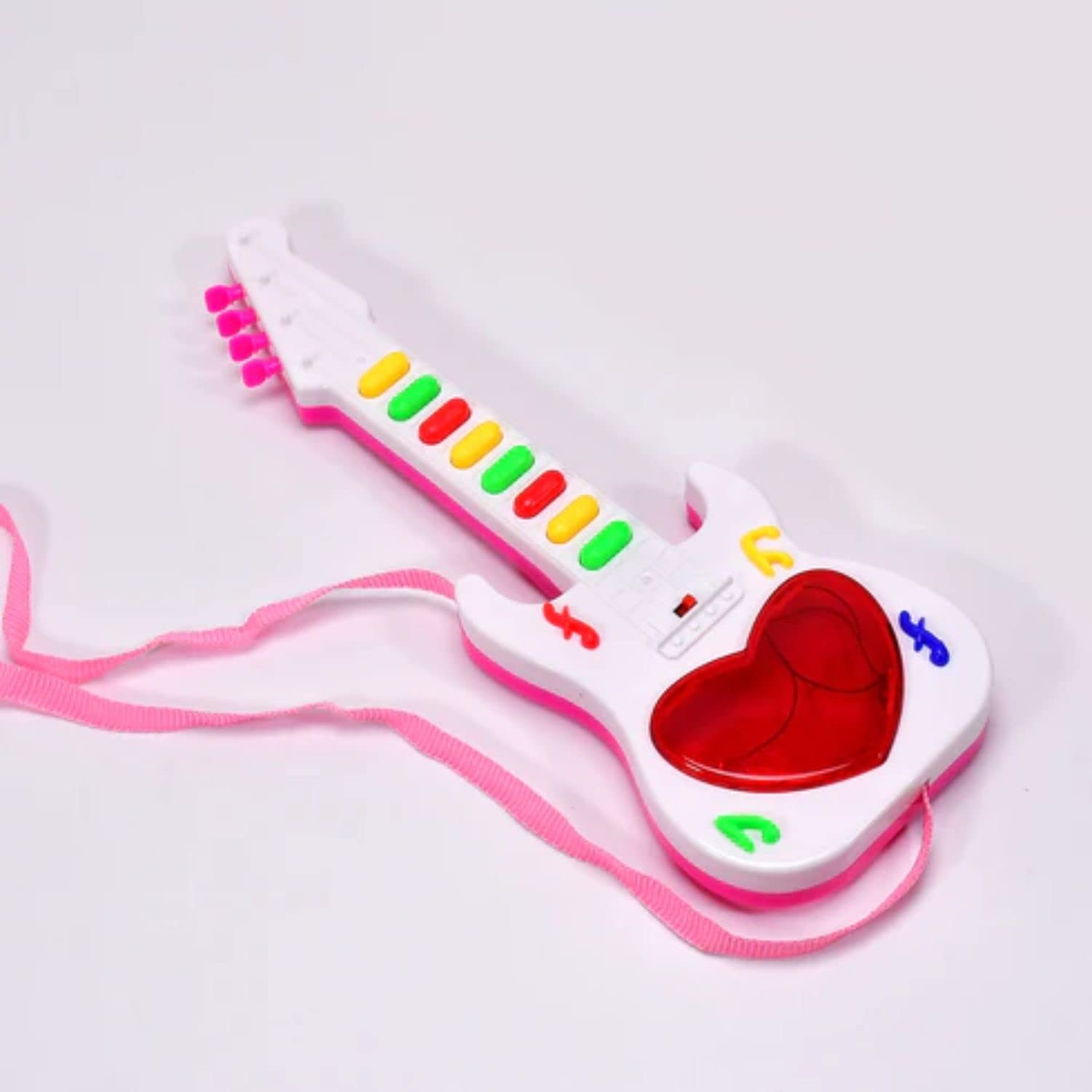 Kids Mandi Musical Mini Guitar Toy with Musical Rhymes Sound and 3D Light Battery Operated Musical Instruments Lighting Toys for Kid and Toddlers (Multicolour) (B0BNHKVTKL) Amazon Price History, Amazon Price Tracker